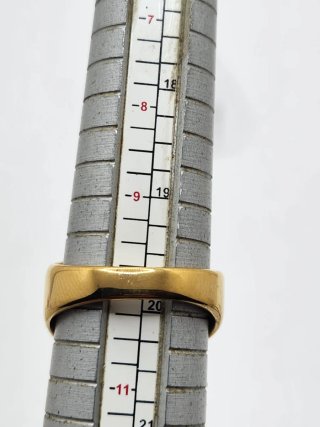 Anillo Acero Quirúrgico Chapado Oro Negro