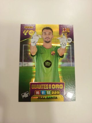 Cromo Panini Joan García Guantes de Oro