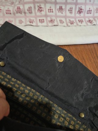 Borsetta a busta blu con manico
