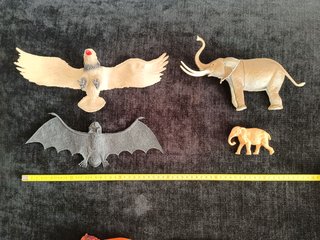 LOTE 44 FIGURAS DE ANIMALES DE PLASTICO VINTAGE