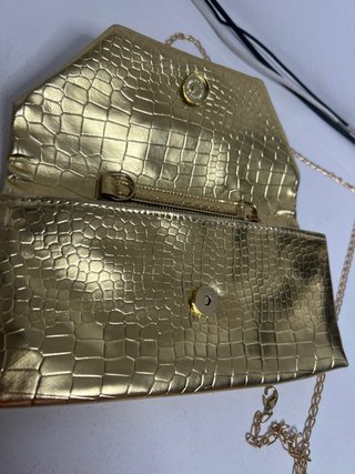 Bolso de fiesta dorado de mujer pequeño
