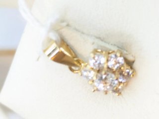 Colgante Oro 18k Circonitas Flor