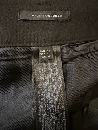 Pantalón Massimo Dutti Negro Talla 42
