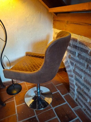 Sillón Vintage Piel Sintética Marrón