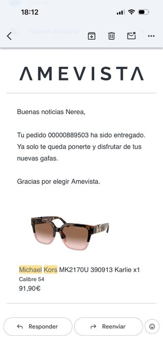 Gafas de Sol Michael Kors Marrón y Rosa