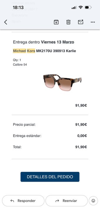 Gafas de Sol Michael Kors Marrón y Rosa