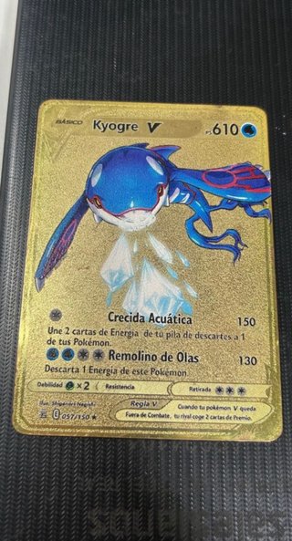 Carta Pokémon Kyogre V Dorada