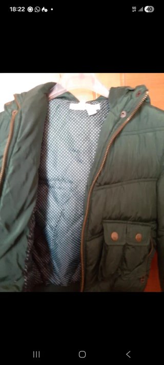 Chaquetón verde acolchado