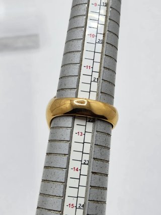 Anillo Hoja Oro Acero Quirúrgico
