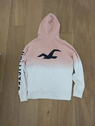 Sudadera Hollister degradado rosa y blanco