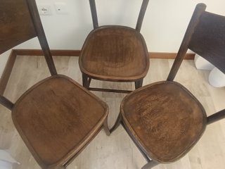 Set 3 Sedie Vintage Legno Stile Thonet