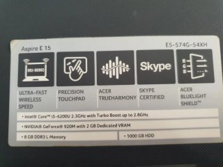 Portátil Acer Aspire E 15 i5 6200U