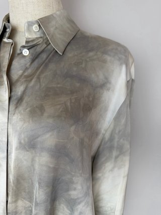 Blusa Peserico Tie-Dye Beige y Gris