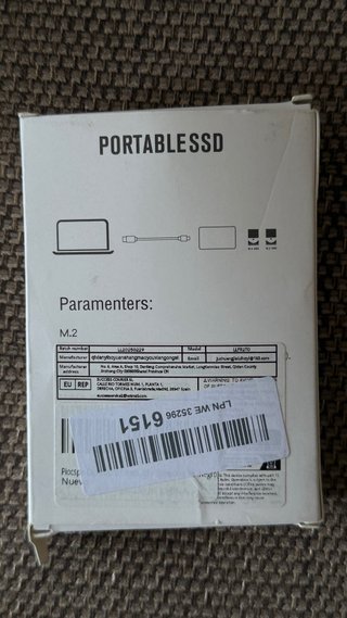Disco SSD Externo Portátil 2TB USB 3.1