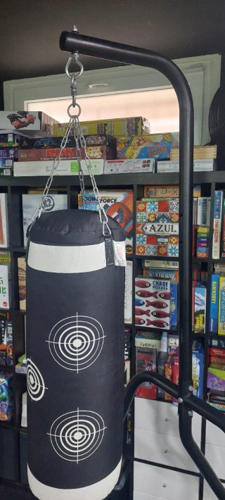 Saco de boxeo con soporte de pie