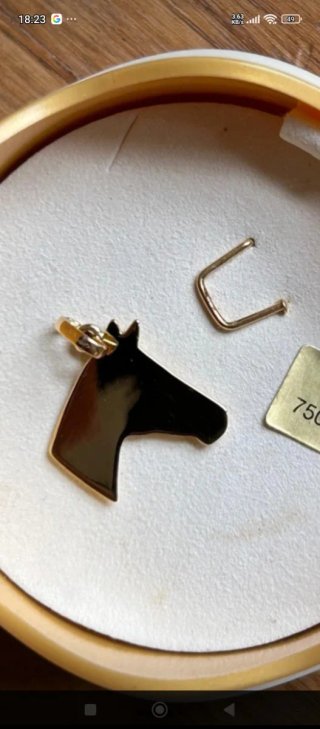 Colgante Cabeza Caballo Oro 18K 750/1000