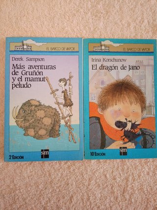 LOTE (VI) DE 10 LIBROS EL BARCO DE VAPOR (azules)