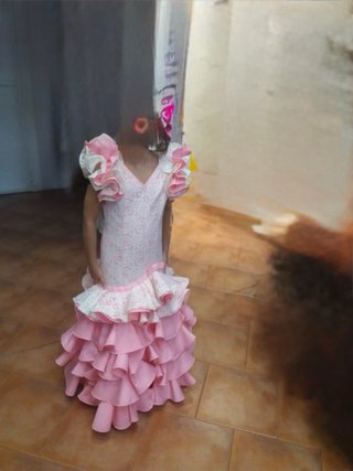 Vestido de gitana niña rosa