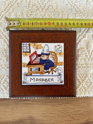 Quadretto Manager Ceramica e Legno