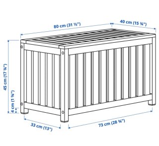 4 Baúles/ cajas de madera para terraza o interior