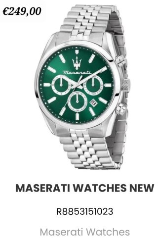 Orologio Maserati Nuovo Verde