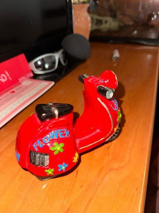 Hucha Moto Azul y Moto Roja Peace