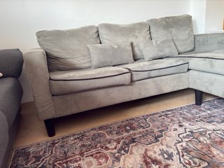 Sofá modular gris 3 plazas