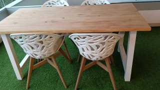 Mesa Terraza/Jardín Madera y Metal