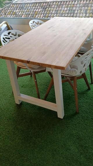 Mesa Terraza/Jardín Madera y Metal