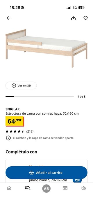 Cama infantil Ikea Sniglar