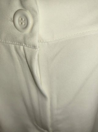 Pantalón ancho blanco vestir talla S