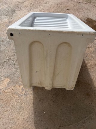 Pila de lavar Roca porcelana blanca