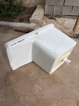 Pila de lavar Roca porcelana blanca