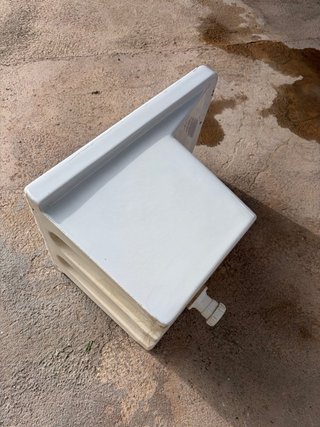Pila de lavar Roca porcelana blanca