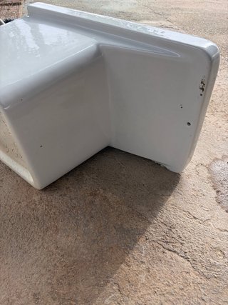 Pila de lavar Roca porcelana blanca