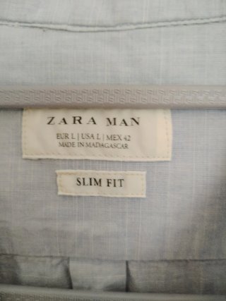 Camisa Lino-Algodón Zara Talla L