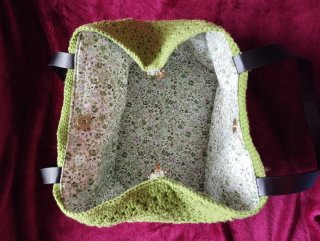 Bolso de crochet verde