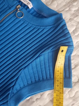 Camiseta canalé con cremallera