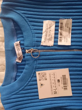 Camiseta canalé con cremallera