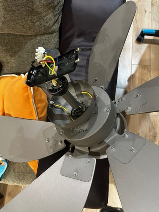 Ventilador de Techo con Luz Gris y Blanco