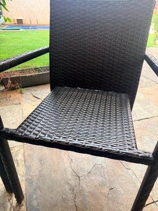 Mesa y 6 Sillas Jardín Ratán