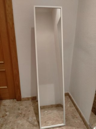 Espejo de cuerpo entero blanco
