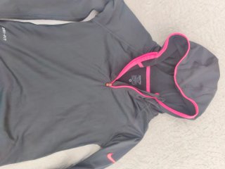 Nike Pro Sudadera Gris y Rosa Talla M