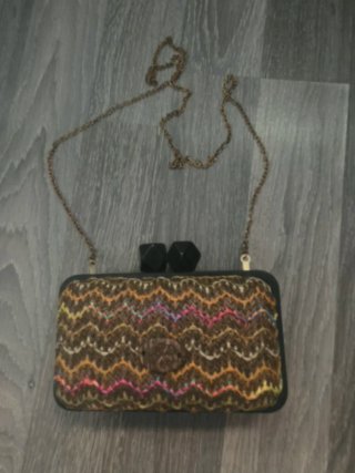 Bolso de mano mujer marrón y multicolor