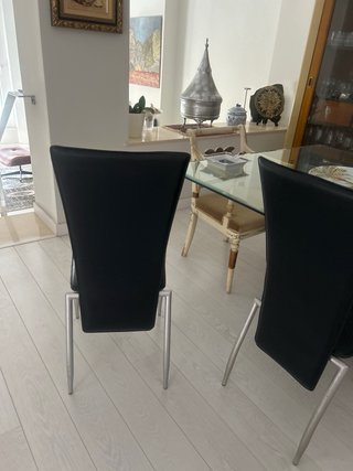 4 Sillas Negras Salón/Oficina tb se venden por sep