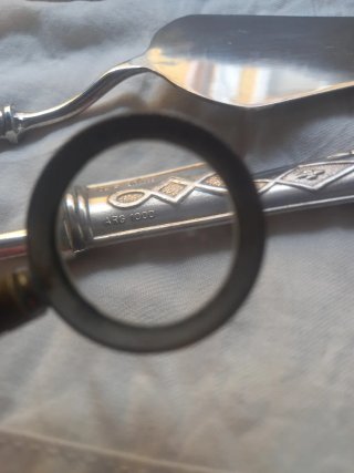 Coppia posate argento 1000 per dolce