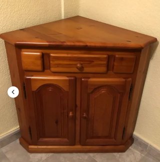 Rinconera madera pino vitrina y mueble