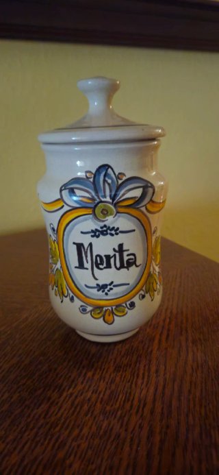 Tarro de farmacia antiguo Menta