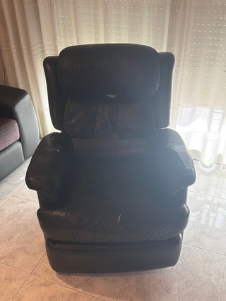 Sillon negro de piel