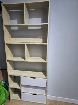 Estantería de madera 3 con cajones